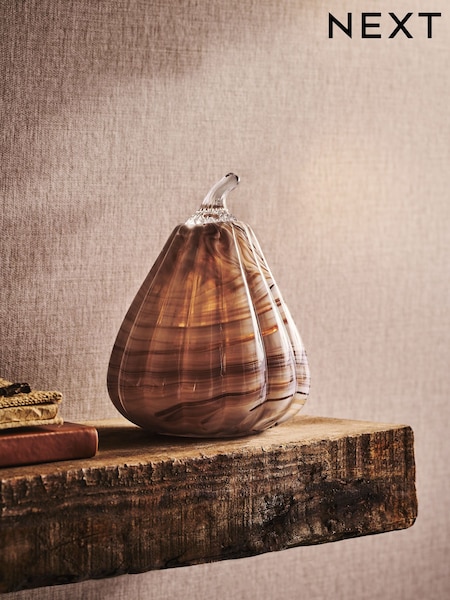 Swirled Glass Autumn Squash Ornament