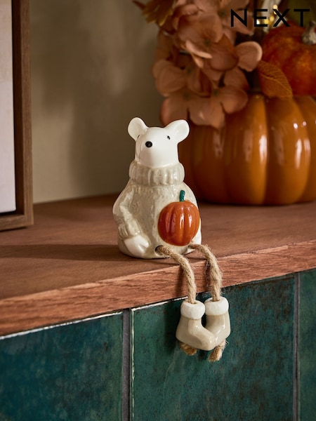 Mouse With A Pumpkin Dangly Character Ornament