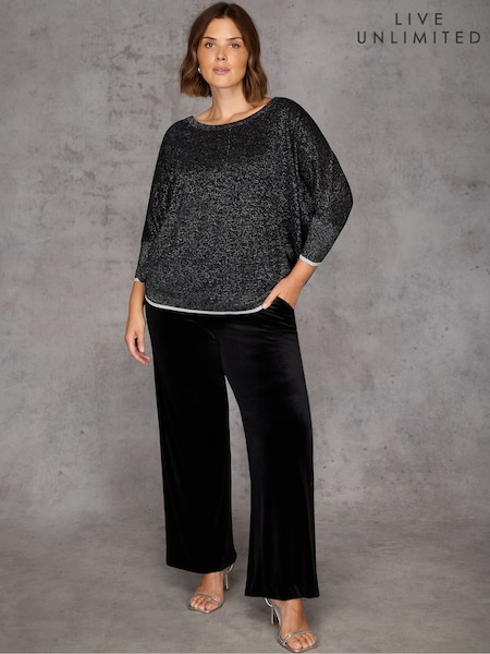 Live Unlimited Black Sparkle Jumper (V29653) | £79