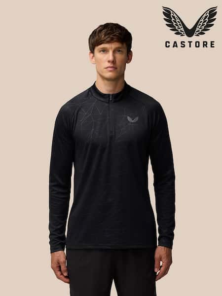 Castore Black Adapt Training 1/4 Zip Top (V29740) | £42
