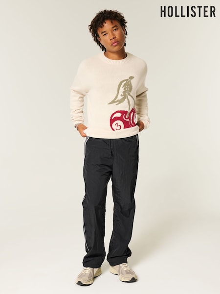 Hollister Baggy Track Pant Black Joggers (V29855) | £50