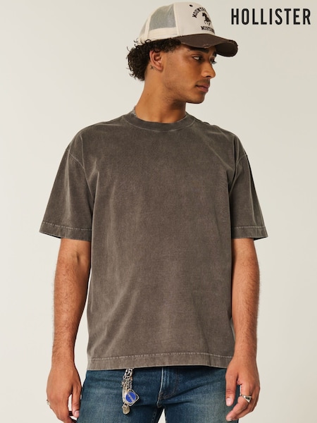 Hollister Heavyweight Boxy Washed Short Sleeve T-Shirt (V29859) | £23