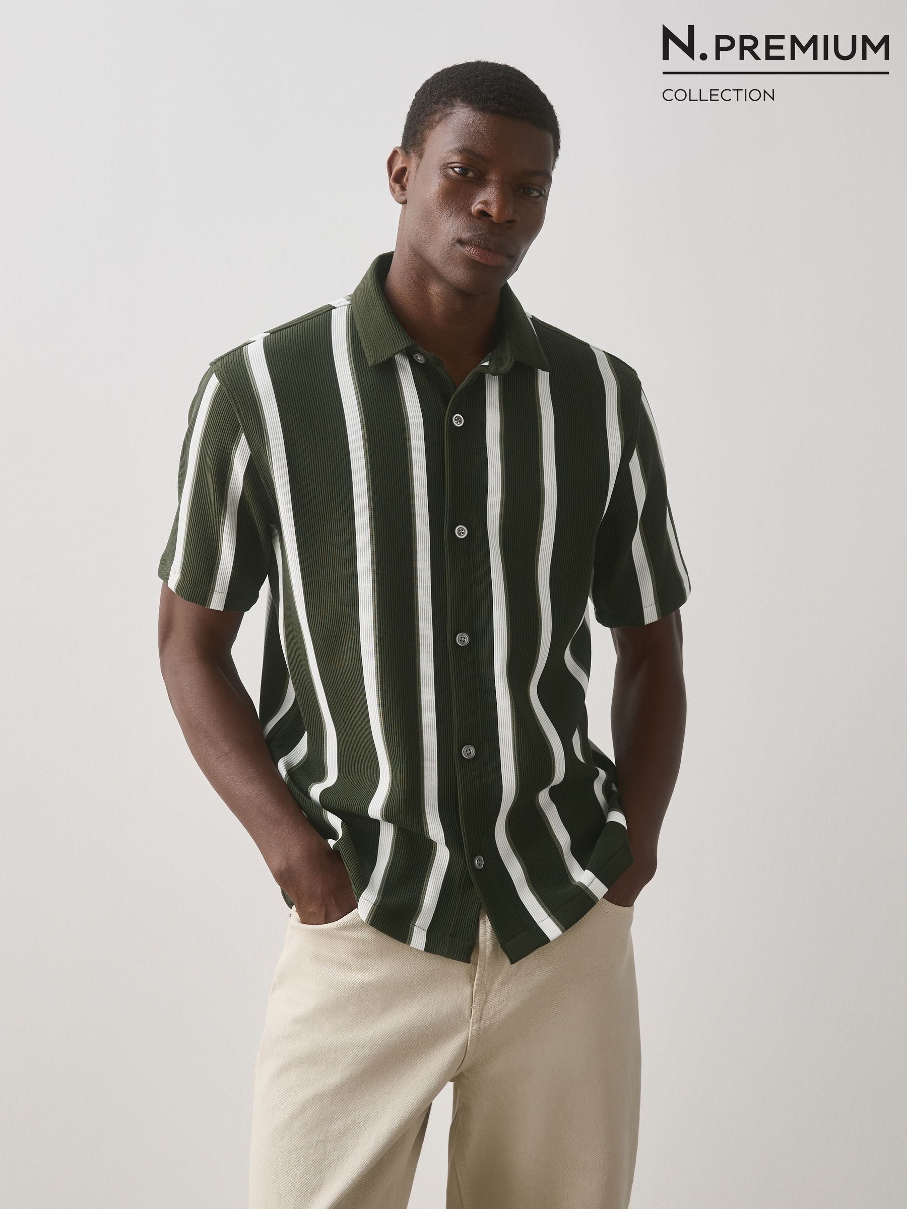 Buy Men's Stripe Oxford Shirts Online | Next UK