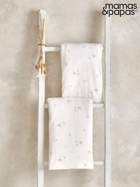 Mamas & Papas Cream Twin Pack Lua Crib Fitted Sheets Cosmic (V30480) | £20