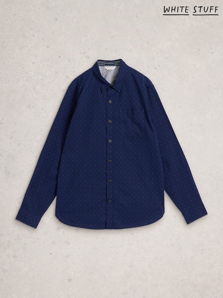 White Stuff Blue Multi Spot Shirt (V30550) | £59