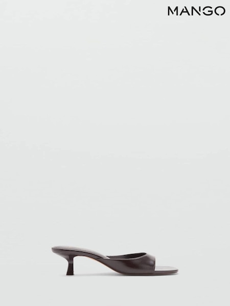 Mango Brown Kitten Heel Sandals (V30604) | £36