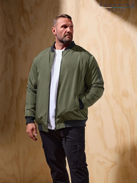 BadRhino Big & Tall Green Zip Bomber Jacket (V30844) | £55