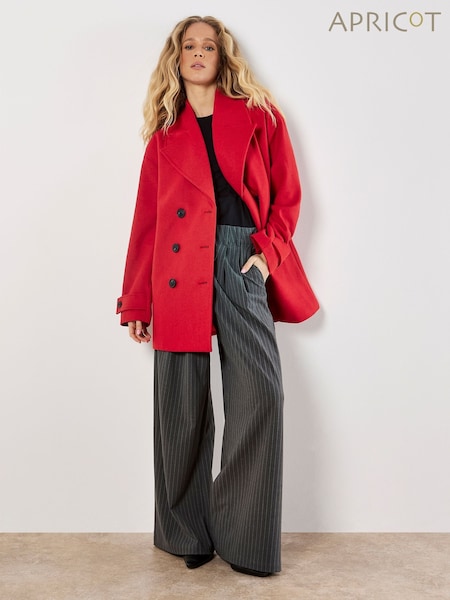 Red Tailored Big Lapel Oversize Coat (V30853) | £75