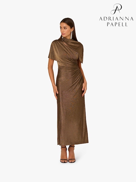Gold Gold Metallic Knit Long Dress (V30863) | £249