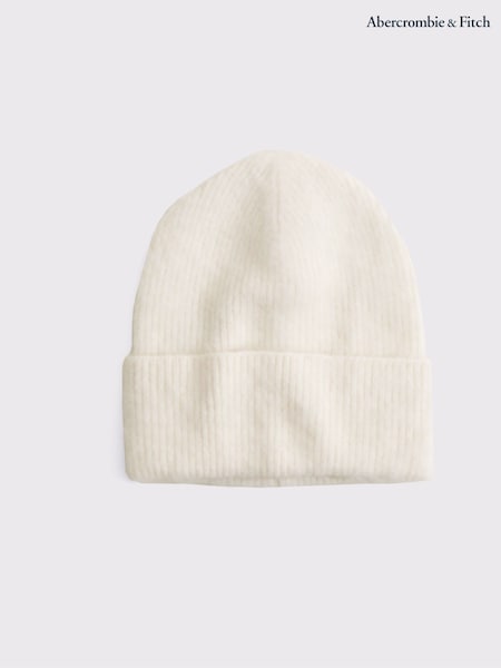 Abercrombie & Fitch Grey Fuzzy Beanie Hat (V30934) | £25