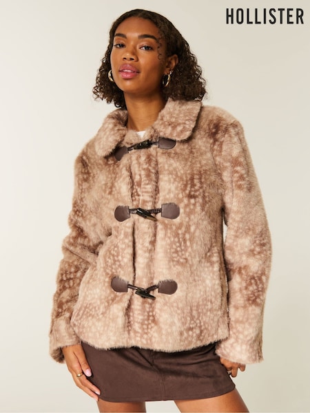 Hollister Faux Fur Coat (V31111) | £70
