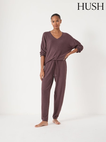 Hush Brown Elle Supersoft Joggers (V31384) | £50