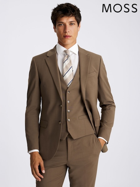 MOSS DKNY Slim Fit Brown Jacket (V31407) | £219