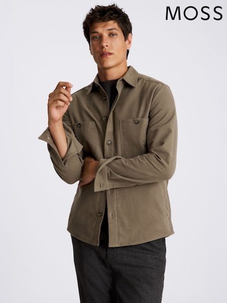MOSS Natural Moleskin Overshirt (V31408) | £80