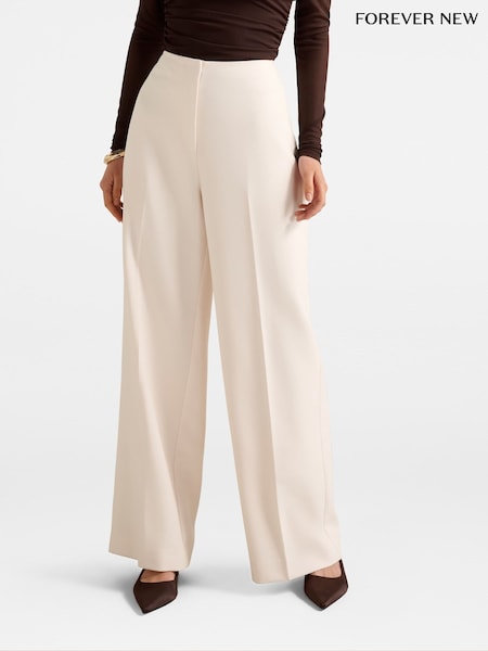 Forever New Cream Lina Wide Leg Trouser (V31427) | £60