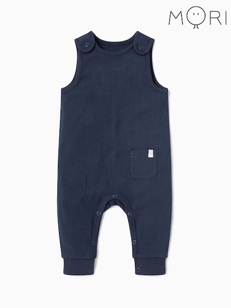 MORI Supersoft Ribbed Romper Dungarees (V31475) | £27.50