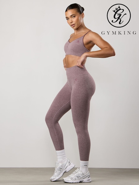Gym King Purple Sculpt Marl Legging (V31493) | £38