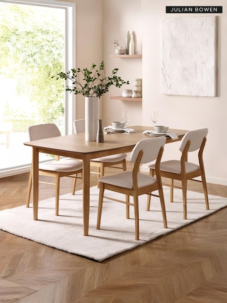 Julian Bowen Set of 2 White Theia Dining Chairs (V31514) | £190