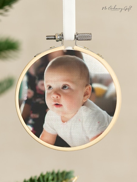 Mini Photo Hoop First Christmas Tree Decoration by No Ordinary Gift (V31519) | £15