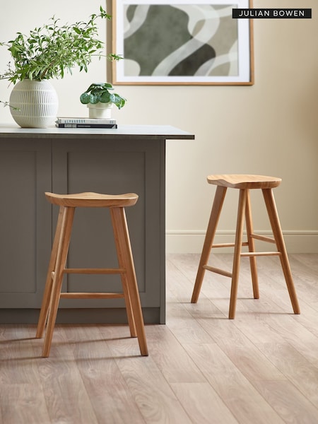 Julian Bowen Brown Mulu Solid Oak Bar Stool (V31525) | £135