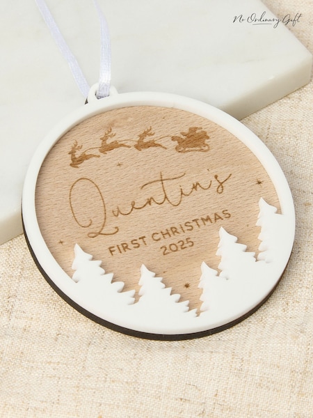 Sleigh Ride First Christmas Hanging Decoration by No Ordinary Gift (V31534) | £16
