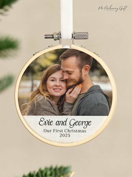 Photo Memory Hoop Couples Christmas Decoration by No Ordinary Gift (V31539) | £15