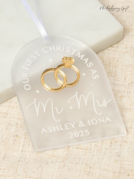 Metallic Rings Engagement Christmas Decoration by No Ordinary Gift (V31540) | £16