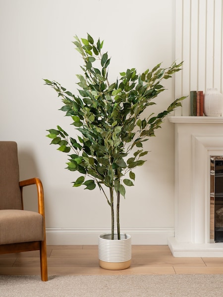 Scottish Everlastings Ltd Green Artificial Ficus Tree in Pot Pot (V31620) | £65