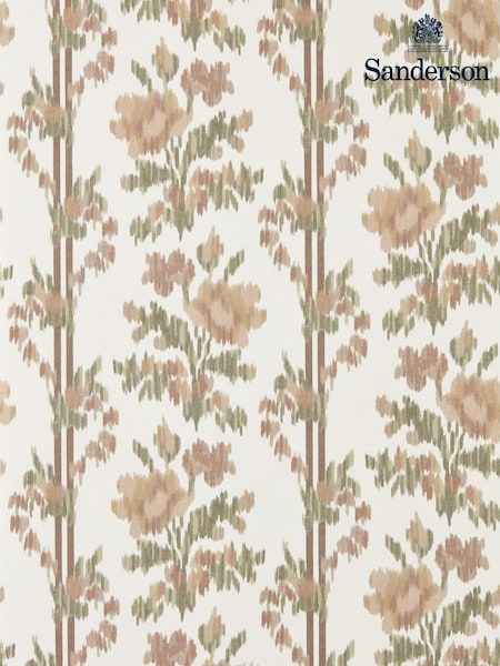 Sanderson Parchment & Olivine Highgrove Apothecary Rose A4 Wallpaper Sample (V31796) | £1