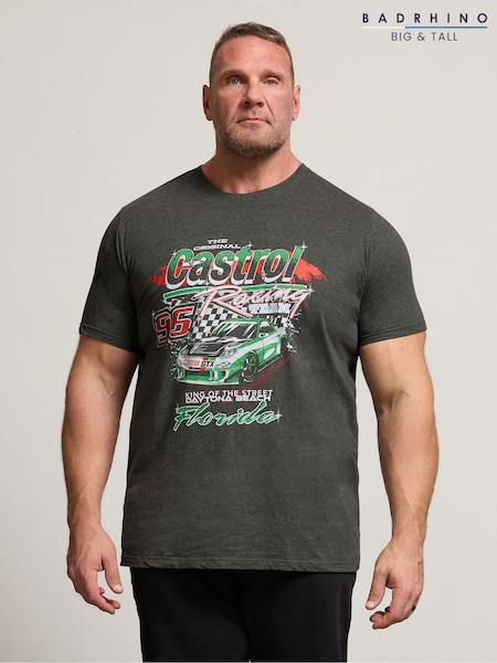 BadRhino Big & Tall Grey Castrol Racing T-Shirt (V31802) | £29