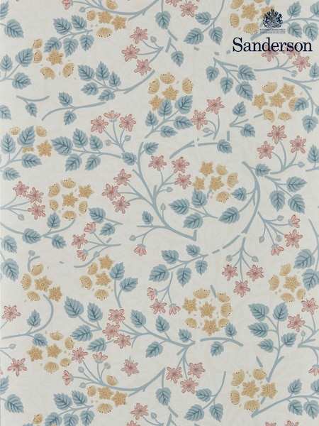 Sanderson Gritstone & Rose Highgrove Silver Lime A4 Wallpaper Sample (V31805) | £1