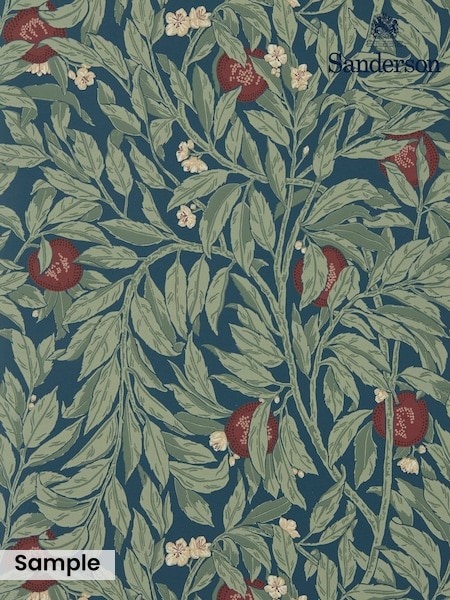 Sanderson Midnight Highgrove Ancient Apple Orchard A4 Wallpaper Sample (V31806) | £1