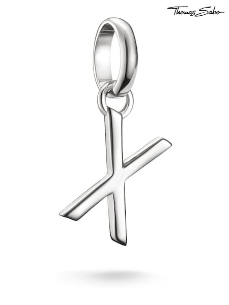 Thomas Sabo Silver Charm Connect Letter X Pendant (V31916) | £22