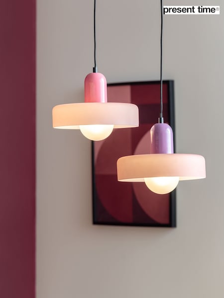 Present Time Rose Tan Opaco Grato Pendant Ceiling Light (V31938) | £83