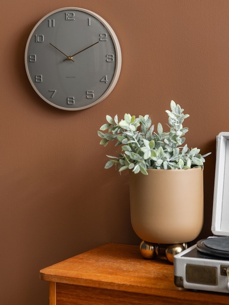 Present Time Grey Fuerte Dome Wall Clock (V31943) | £35