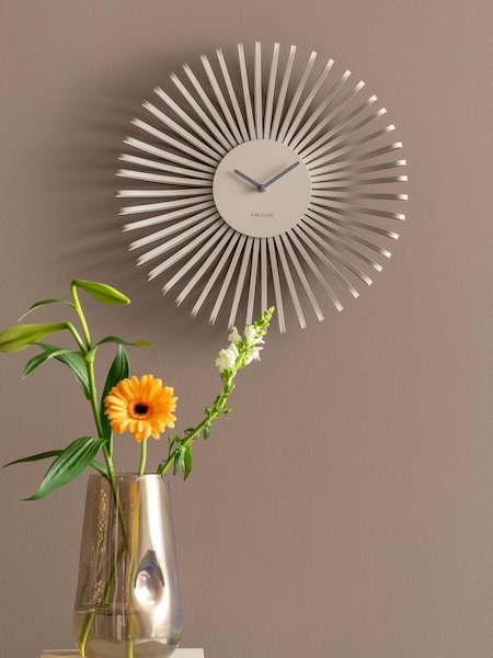 Present Time Warm Grey Polo Wall Clock (V31965) | £92