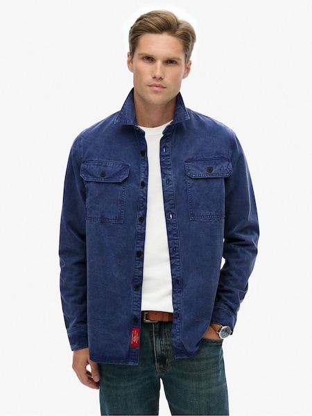 Superdry Blue Merchant Military Overshirt (V31986) | £65