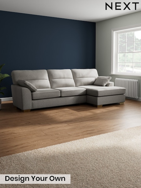 Woven Chenille Easy Clean/Light Grey Stamford Highback (V32309) | £2,025