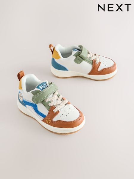 Multi Colourblock - Touch Fastening Elastic Lace Trainers