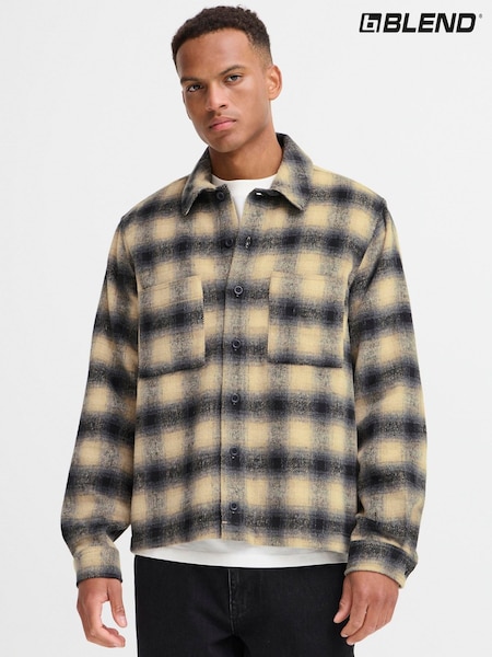 Blend Black Check Soft Touch Overshirt (V32722) | £70