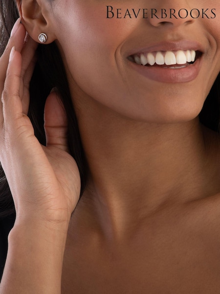 Beaverbrooks White Gold 9ct Cubic Zirconia Stud Earrings (V32760) | £375