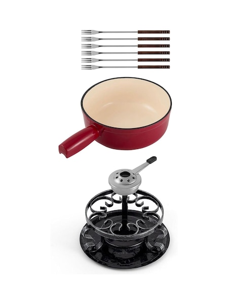 Swissmar 9 Piece Cherry Red Lugano Foundue Set (V32781) | £120