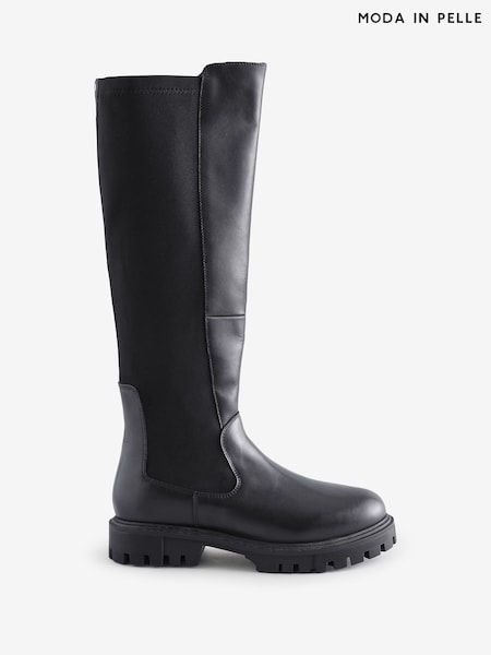 Moda in Pelle Black Palapy Knee High Long Boots (V32879) | £89