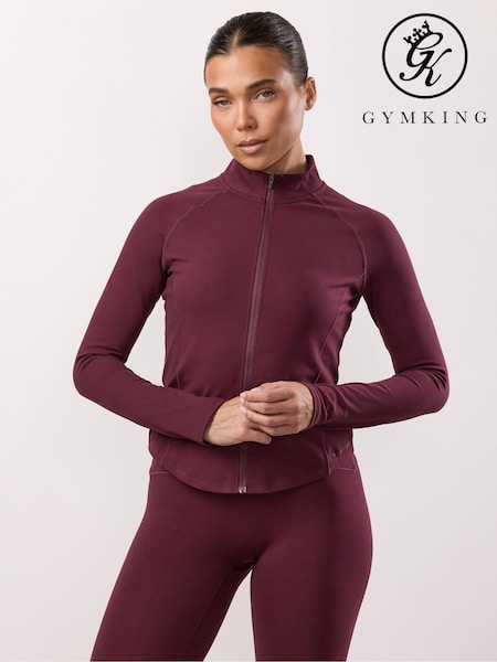 Gym King Red Peach Luxe Full Zip Jacket (V32951) | £40