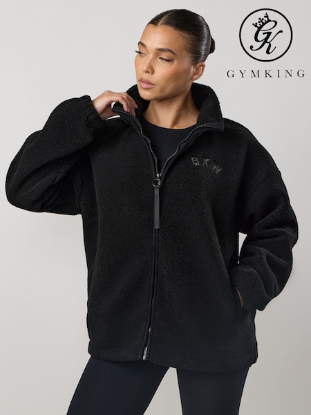 Gym King Black Borg Full Zip Jacket (V32966) | £75