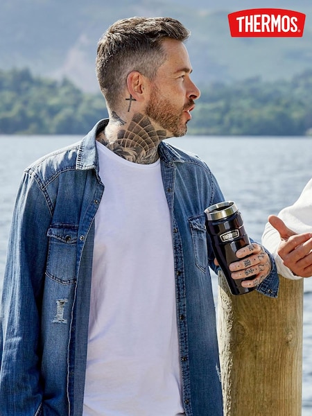 Thermos Matt Black SK1005 470ml GTB Stainless King Travel Tumbler (V34027) | £28