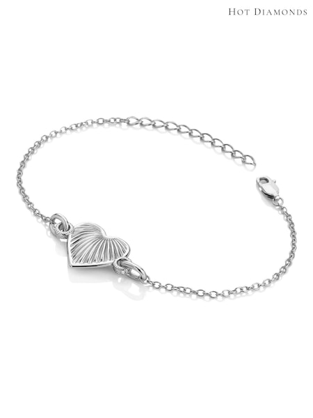 Hot Diamonds Sterling Silver Essence Heart Bracelet (V34032) | £125