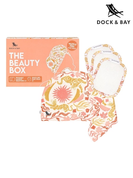 Dock & Bay Tiger Palm Beauty Gift Box Hair Towel + Makeup Removers (V34079) | £20