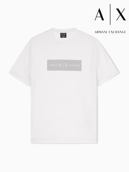 Armani Exchange Cream Regular Fit Logo T-Shirt (V34351) | £60