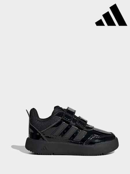 adidas Patent Black Tensaur Hook and Loop Infant Trainers (V34642) | £23